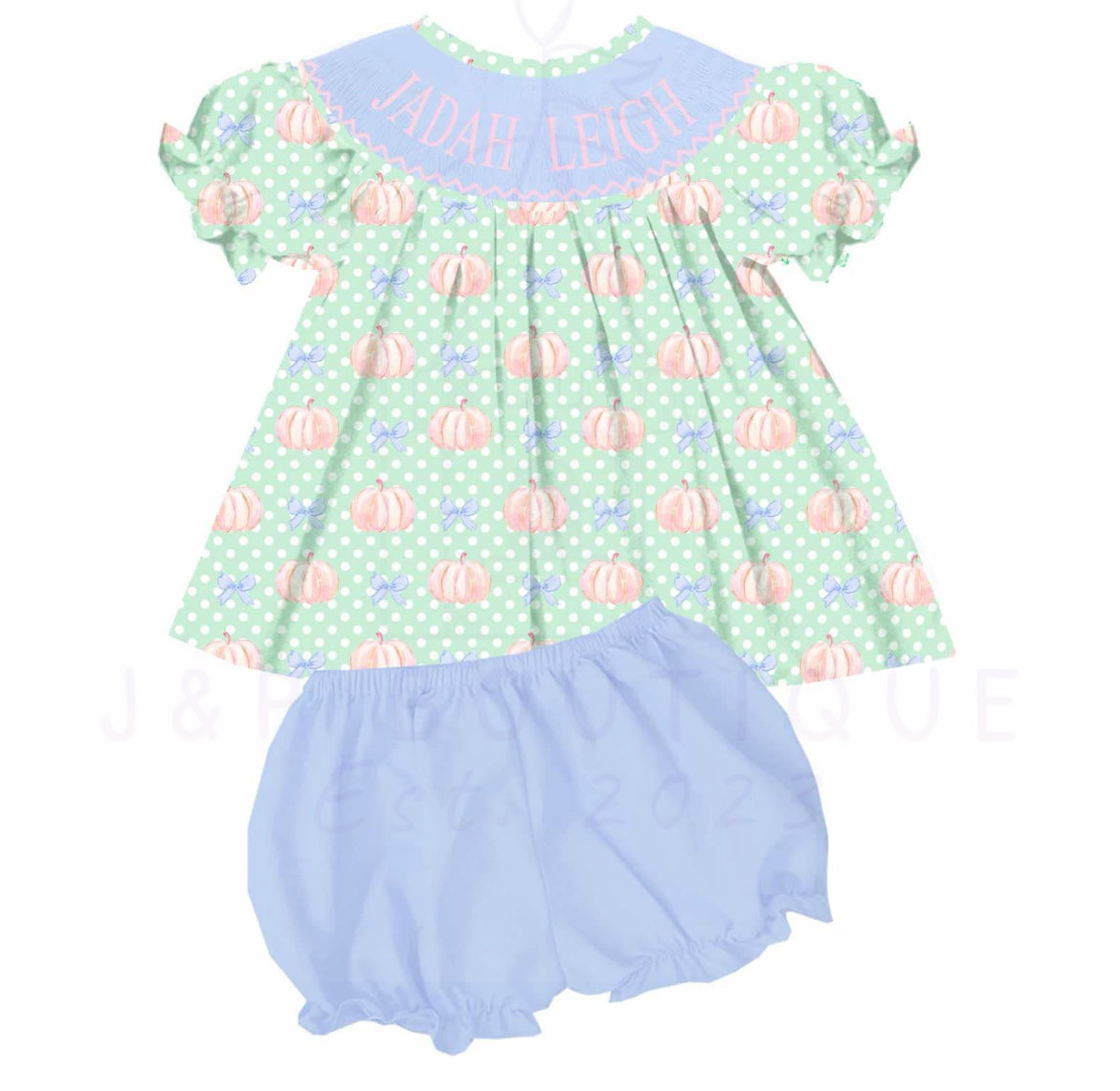 Preorder little pumpkin bloomer set ETA late September