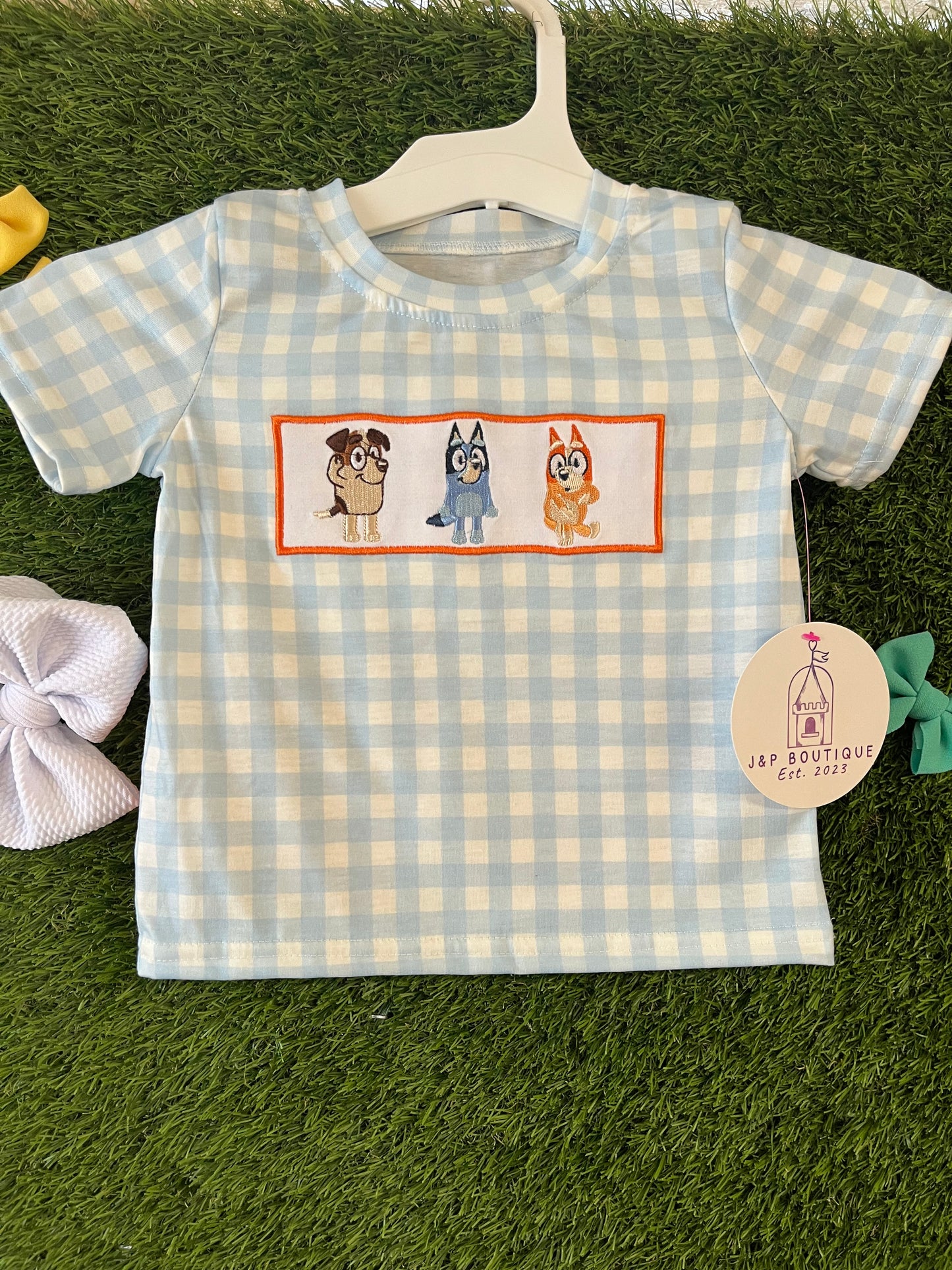 Blue dog short set