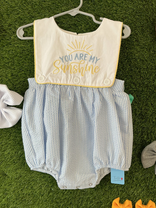 You are my sunshine seersucker bubble