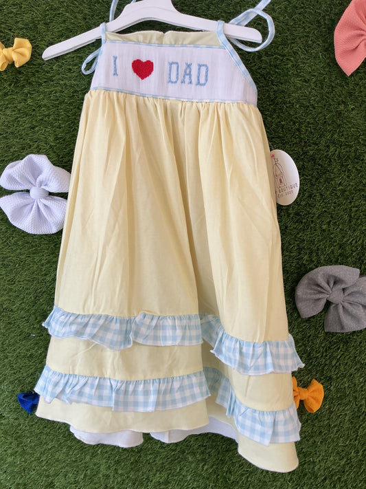 I love dad smocked dress