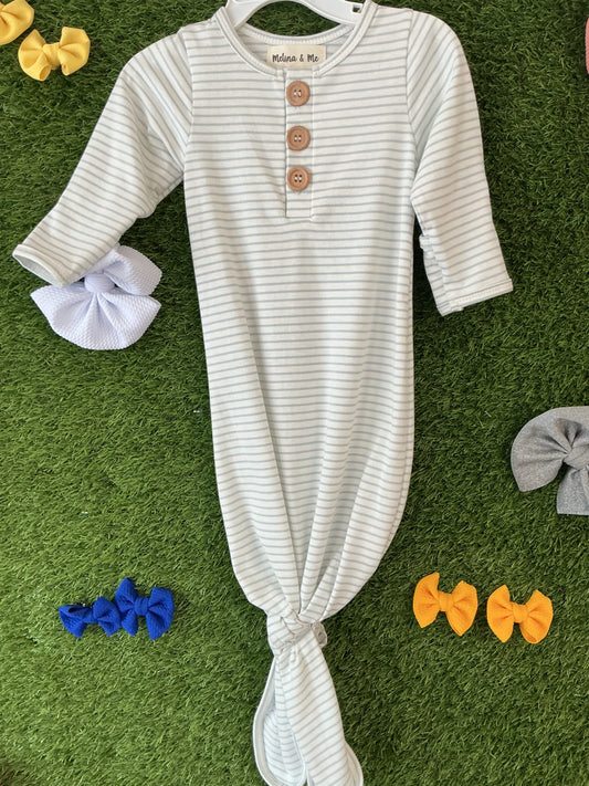 Striped baby gown